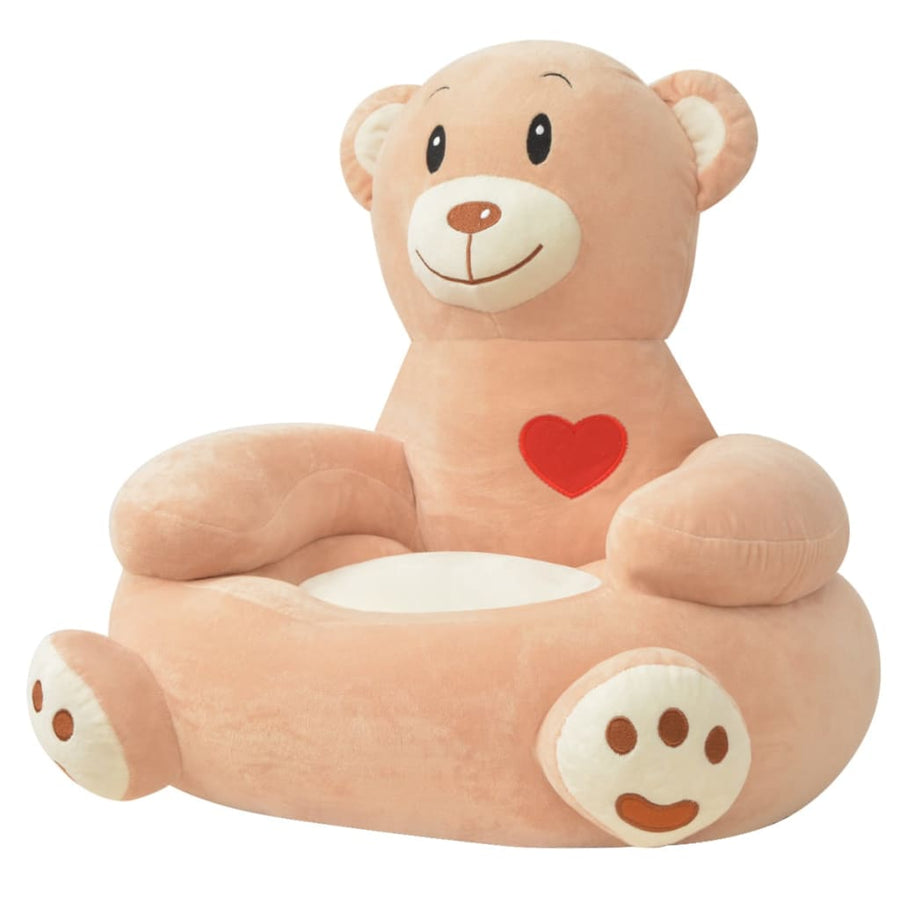 Pluche Kinderstoel Bruin