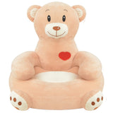 Pluche Kinderstoel Bruin