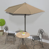 Balkonparasol Half Met Aluminium Paal 270X144X222 Cm