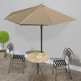 Balkonparasol Half Met Aluminium Paal 270X144X222 Cm