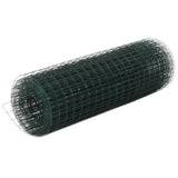 Kippengaas 25X0,5 M Staal Met Pvc Coating Groen