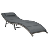 3-Delige Loungeset Inklapbaar Poly Rattan