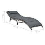 3-Delige Loungeset Inklapbaar Poly Rattan