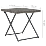 3-Delige Loungeset Inklapbaar Poly Rattan