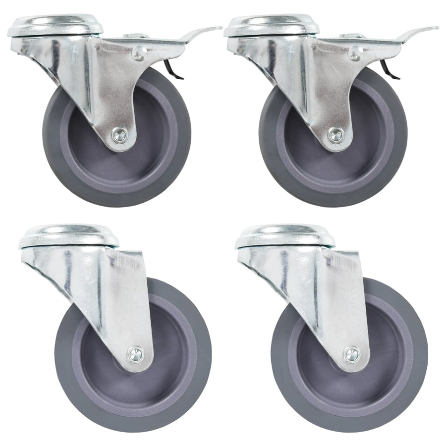 Zwenkwielen Met Boutgaten 75 Mm