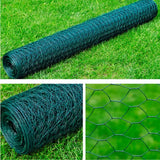 Kippengaas 25X0,75 M Staal Met Pvc-Coating Groen