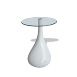 Salontafel Met Rond Glazen Tafelblad Hoogglans