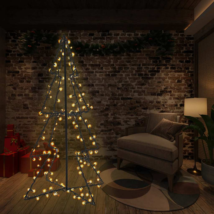 Kegelkerstboom 240 Led's Binnen En Buiten 115X150 Cm Warmwit