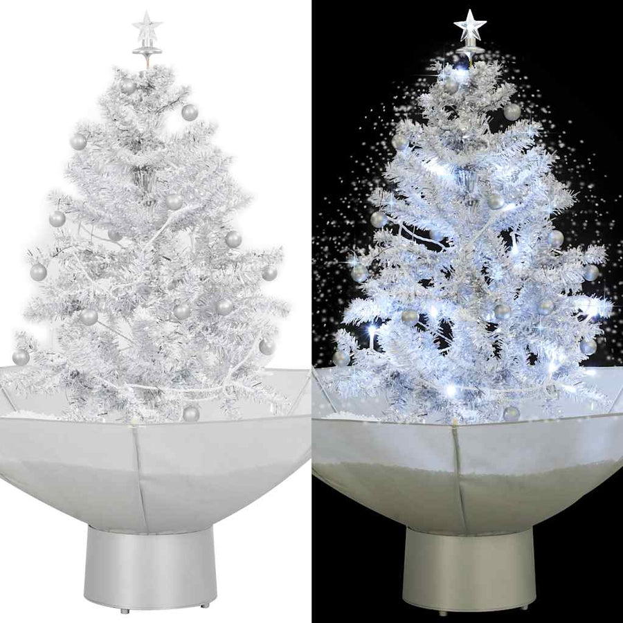 Kerstboom Sneeuwend Met Paraplubasis 170 Cm Wit
