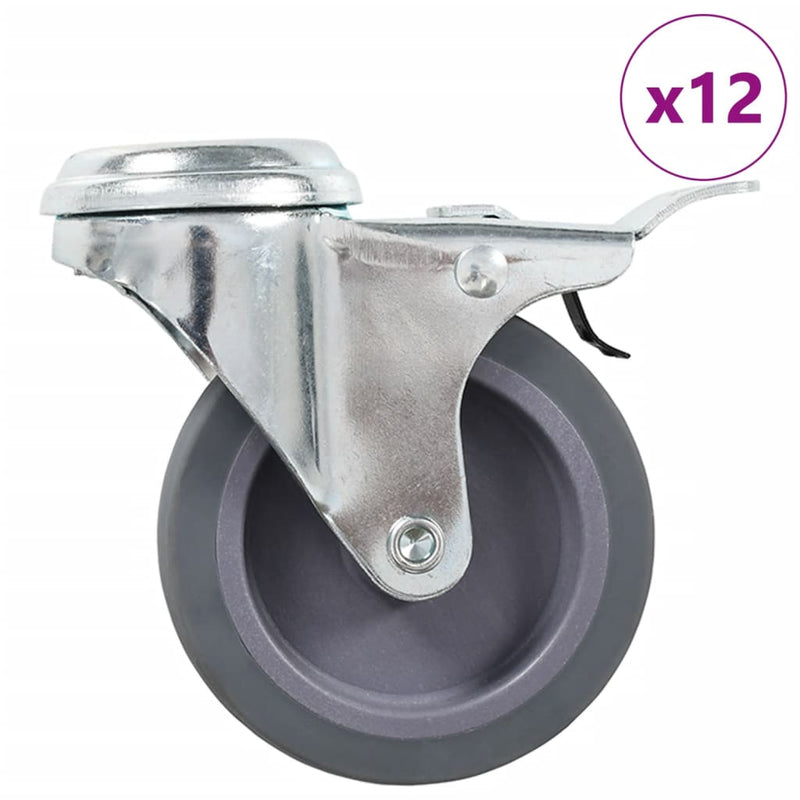 Zwenkwielen Met Boutgaten 75 Mm