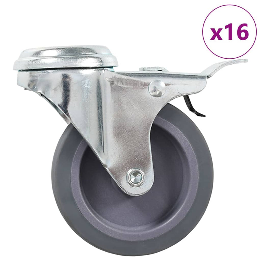 Zwenkwielen Met Boutgaten 75 Mm