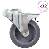 Zwenkwielen Met Boutgaten 75 Mm