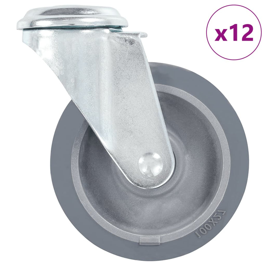 Zwenkwielen Met Boutgaten 100 Mm