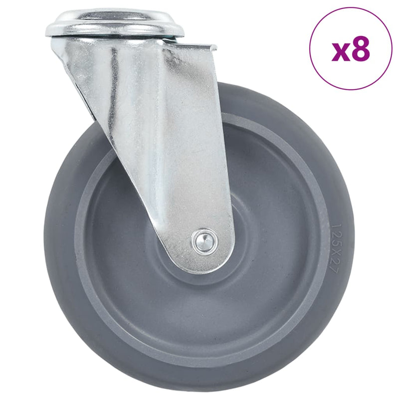 Zwenkwielen Met Boutgaten 125 Mm