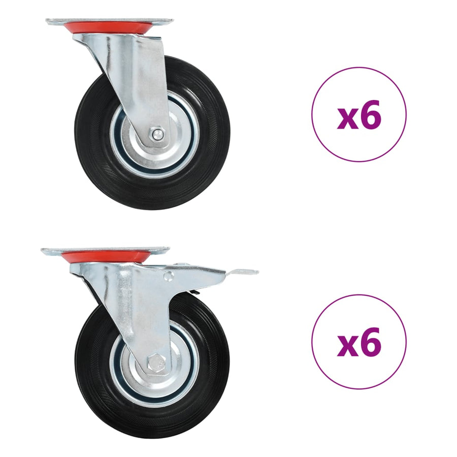 Zwenkwielen 125 Mm