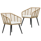 Tuinstoelen Met Kussens Poly Rattan Kleurig