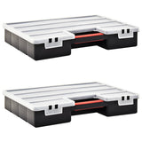Assortimentsdozen 2 St Met Verdelers 460X325X80 Mm Kunststof