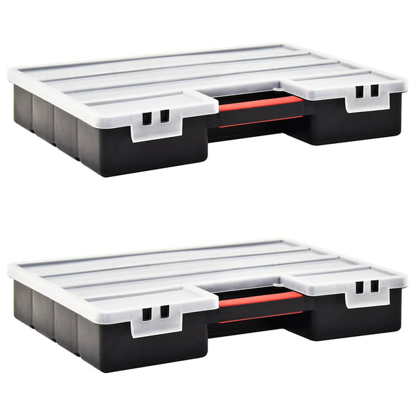 Assortimentsdozen 2 St Met Verdelers 460X325X80 Mm Kunststof