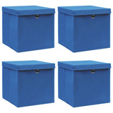 Opbergboxen Met Deksel 32X32X32 Cm Stof Zwart