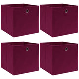 Opbergboxen Met Deksel 32X32X32 Cm Stof Zwart