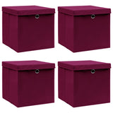 Opbergboxen Met Deksel 32X32X32 Cm Stof Zwart