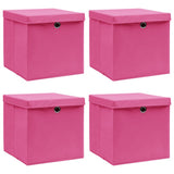 Opbergboxen Met Deksel 32X32X32 Cm Stof Zwart