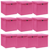 Opbergboxen Met Deksel 32X32X32 Cm Stof Zwart