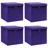 Opbergboxen Met Deksel 32X32X32 Cm Stof Zwart