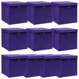 Opbergboxen Met Deksel 32X32X32 Cm Stof Zwart