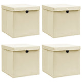 Opbergboxen Met Deksel 32X32X32 Cm Stof Zwart