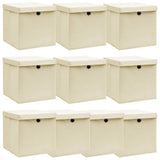 Opbergboxen Met Deksel 32X32X32 Cm Stof Zwart