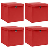 Opbergboxen Met Deksel 32X32X32 Cm Stof Zwart