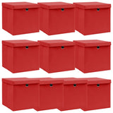 Opbergboxen Met Deksel 32X32X32 Cm Stof Zwart