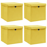 Opbergboxen Met Deksel 32X32X32 Cm Stof Zwart