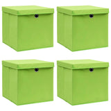 Opbergboxen Met Deksel 32X32X32 Cm Stof Zwart
