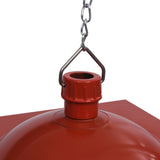 Kersthanglamp Met Led-Lamp En Kerstman 27X27X45 Cm Rood Zwart En Rood