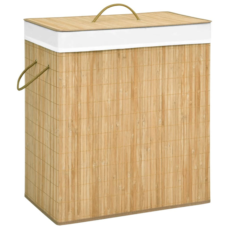Wasmand Met 2 Vakken 100 L Bamboe