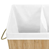 Wasmand Met 2 Vakken 100 L Bamboe