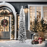 Kunstkerstboom Met Sneeuw Smal Pvc