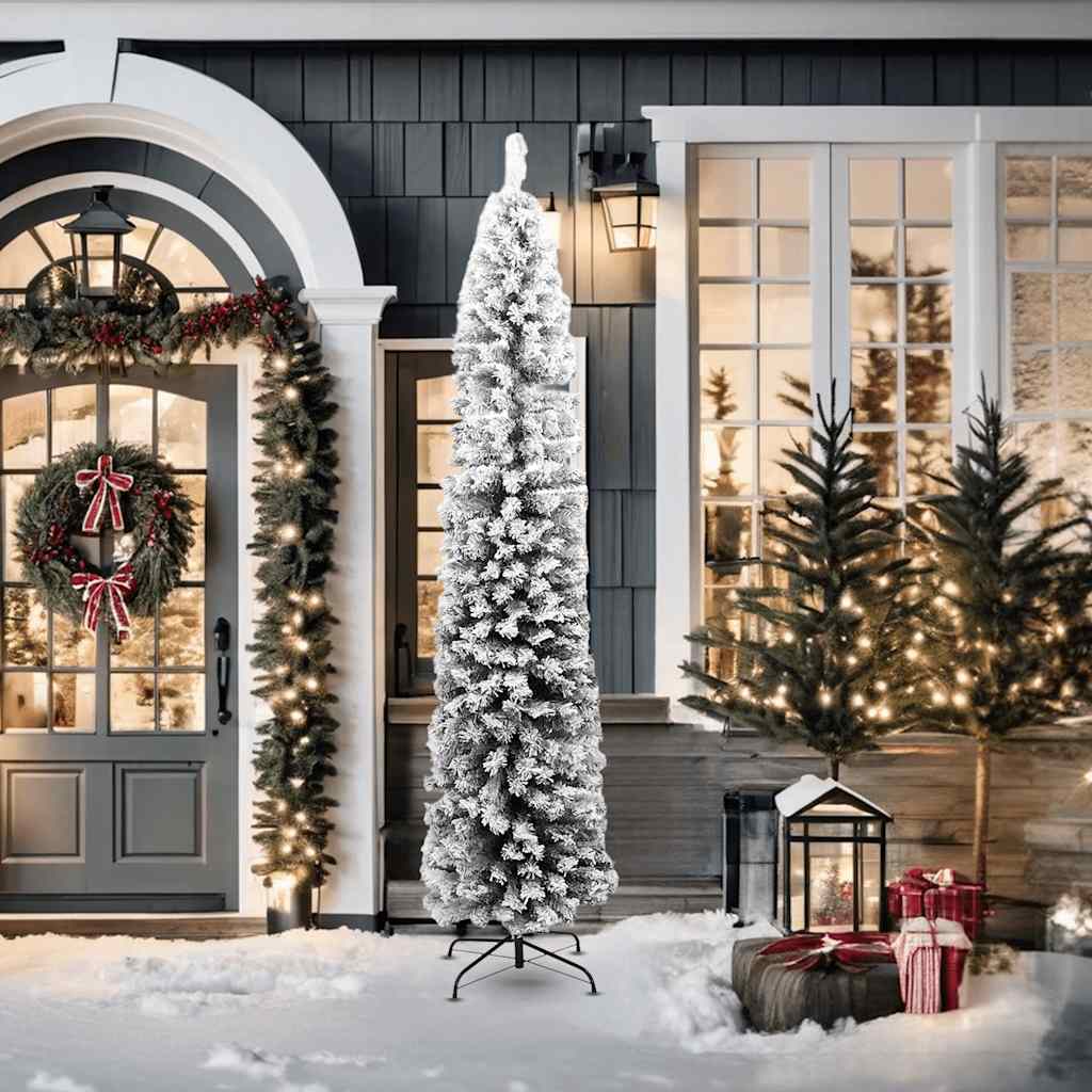 Kunstkerstboom Met Sneeuw Smal Pvc