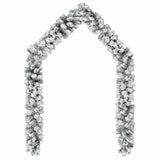 Kerstslinger Met Sneeuw Pvc Groen