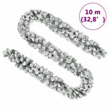 Kerstslinger Met Sneeuw Pvc Groen