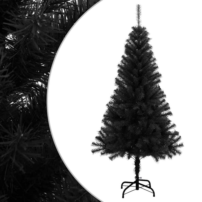 Kunstkerstboom Met Standaard 150 Cm Pvc Zwart