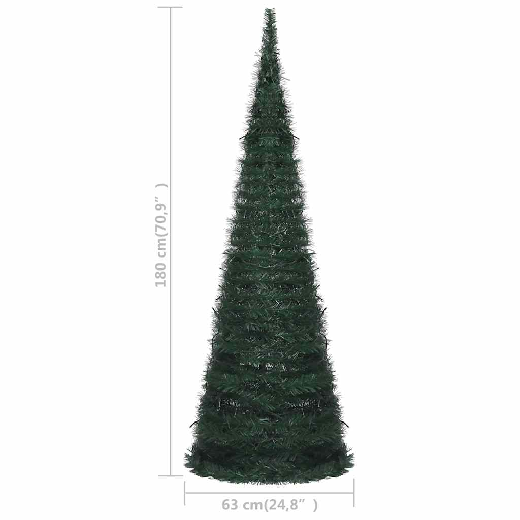 Kunstkerstboom Met Verlichting Pop-Up 180 Cm Groen