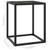 Salontafel Met Zwart Marmerglas Zwart