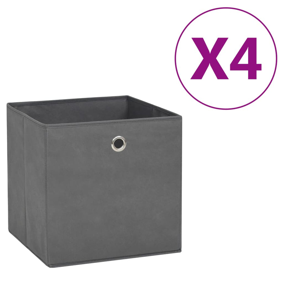 Opbergboxen Met Deksel 28X28X28 Cm Zwart
