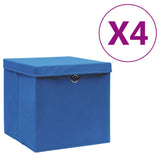 Opbergboxen Met Deksel 28X28X28 Cm Zwart