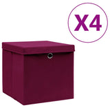 Opbergboxen Met Deksel 28X28X28 Cm Zwart