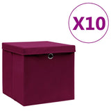 Opbergboxen Met Deksel 28X28X28 Cm Zwart