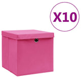 Opbergboxen Met Deksel 28X28X28 Cm Zwart